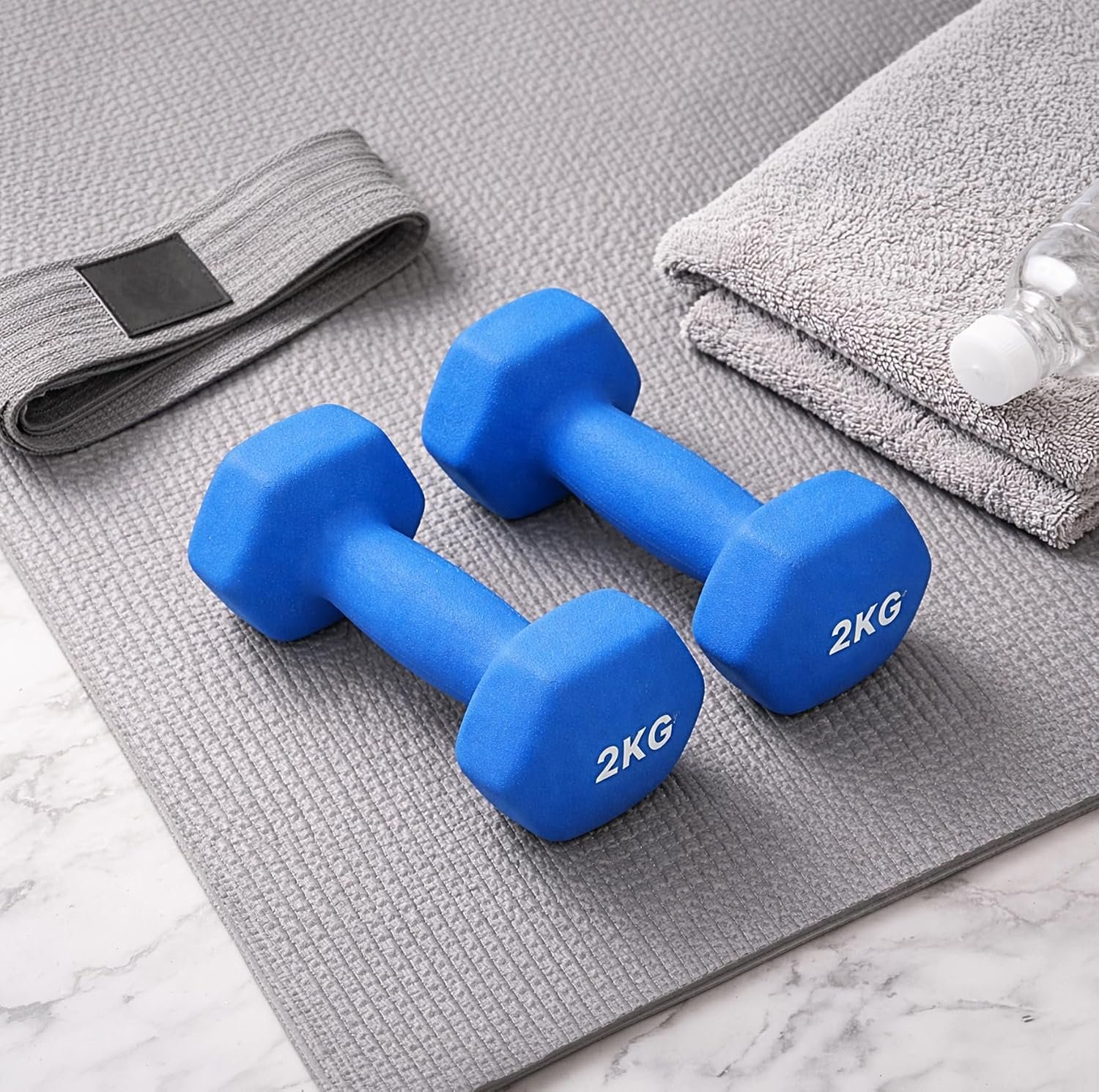 Amazon Basics neoprene dumbbell pair 2kg x 2