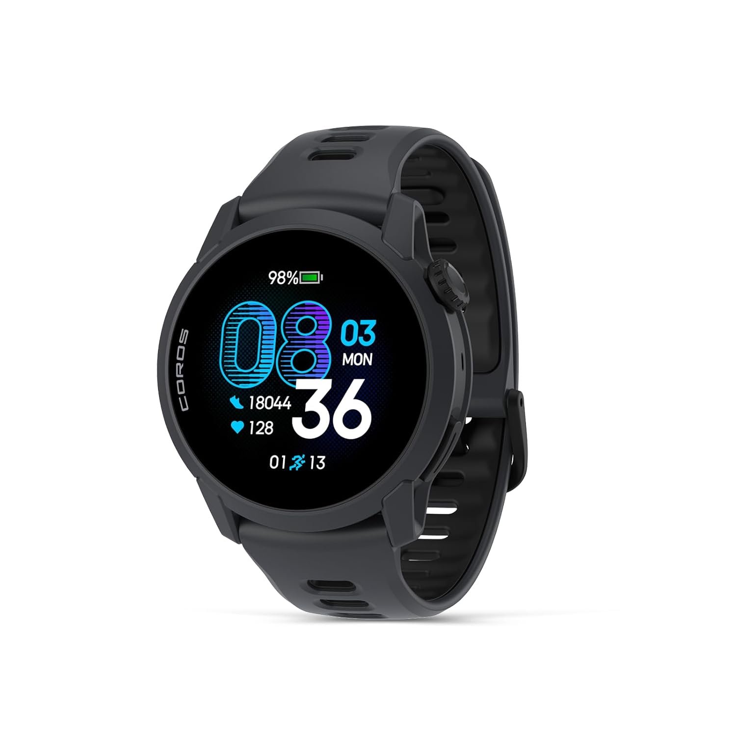 COROS PACE 4 GPS running watch with black silicone band