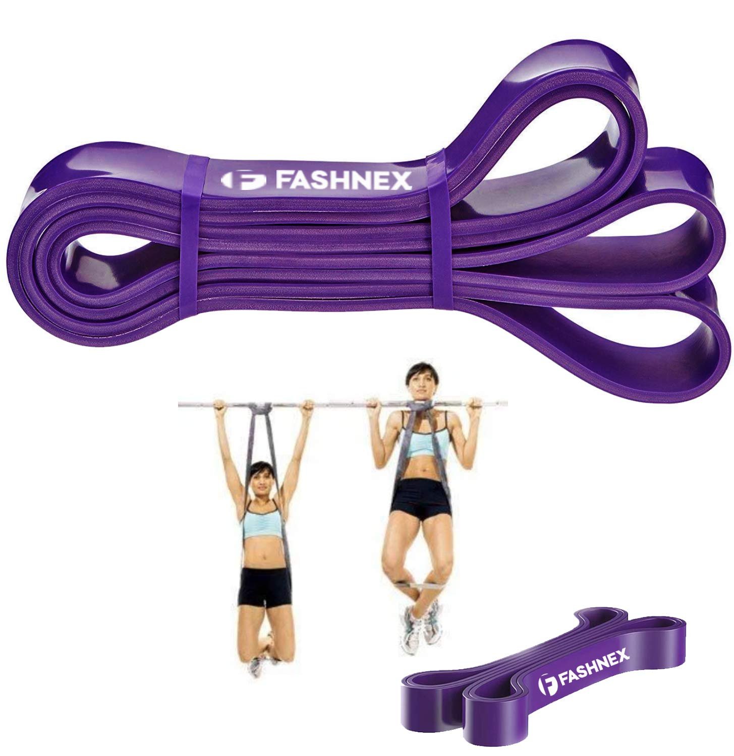 Fashnex purple heavy pull-up assist band 35 to 85lb
