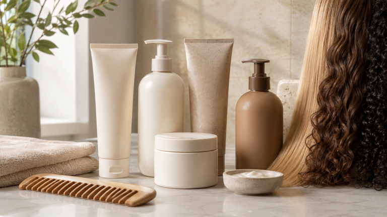 Unbranded unbranded conditioner bottles, a wide-tooth comb and healthy hair textures for how to choose conditioner