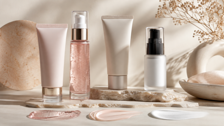 Unbranded unbranded primer tubes and pumps with smooth gel and cream texture swatches for how to choose makeup primer