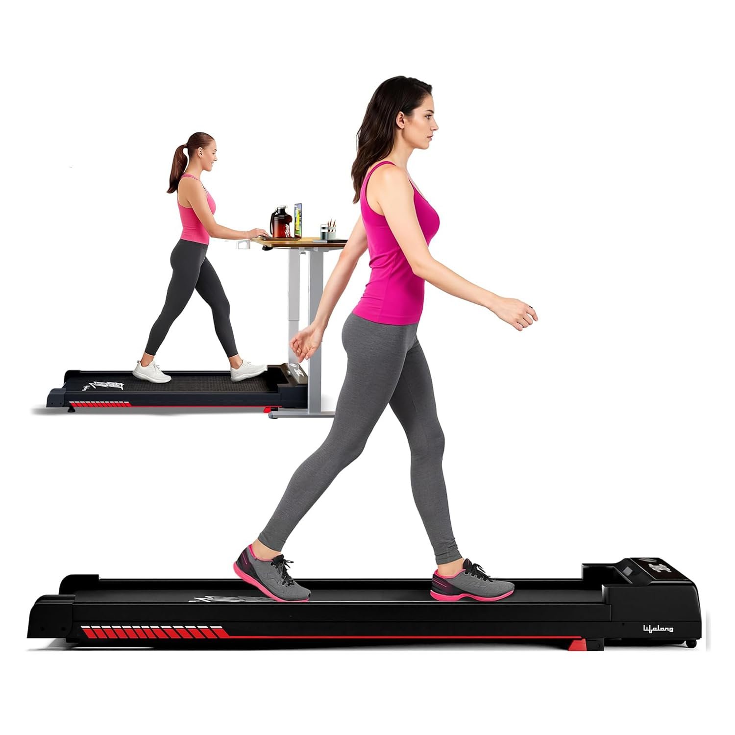 Lifelong Fit Pro black 3HP DC brushless treadmill