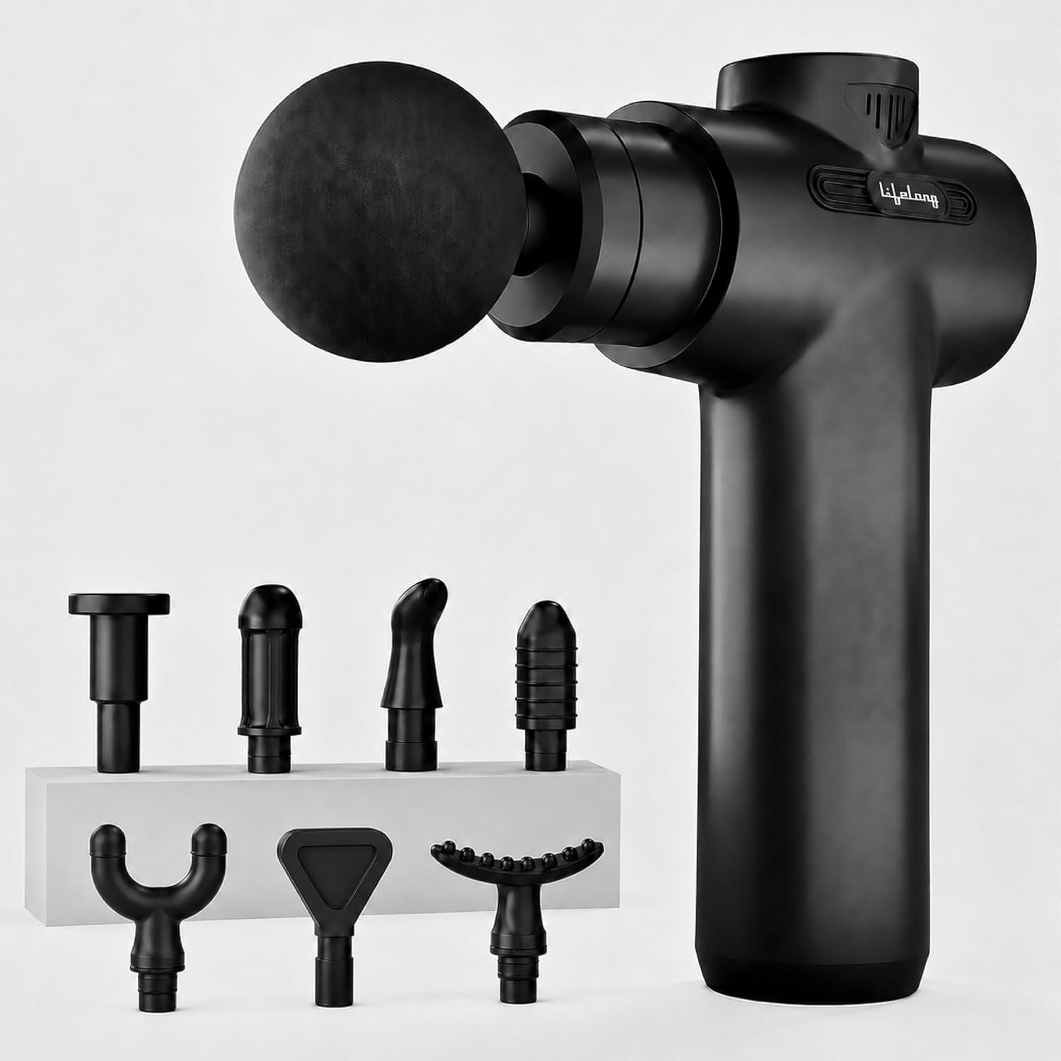 Lifelong LLGM109 black percussion massage gun