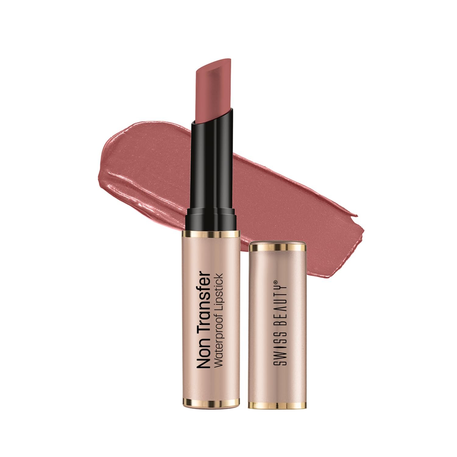 Swiss Beauty Non-Transfer Waterproof Lipstick Bare 3g