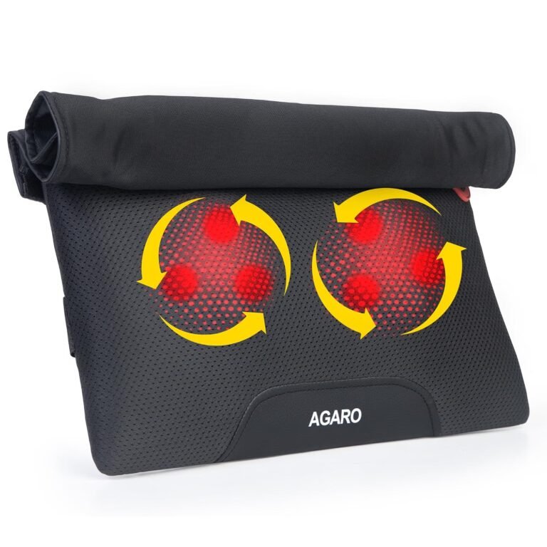AGARO Deluxe Shiatsu Neck and Back Cushion Massager product packaging