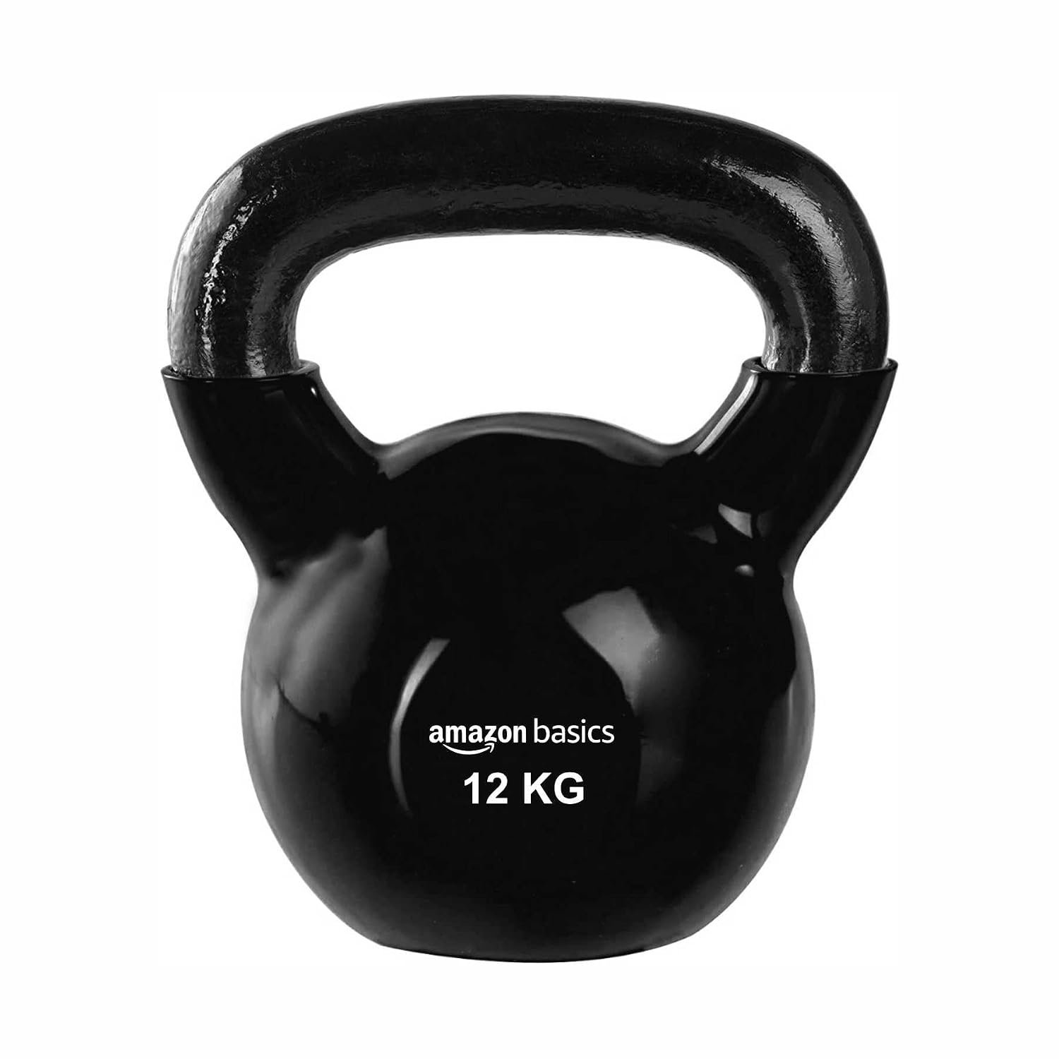 Amazon Basics black 12kg cast iron kettlebell
