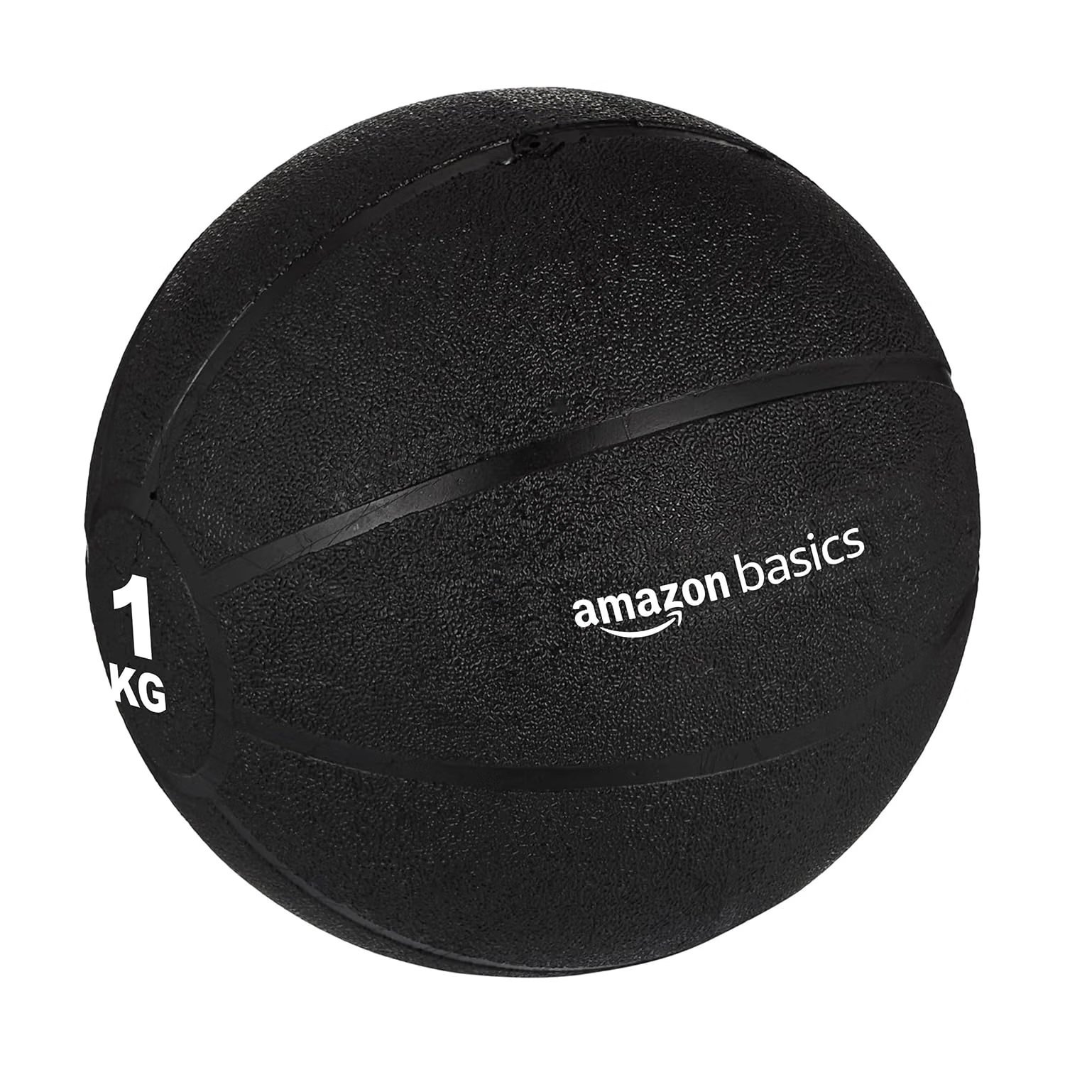 Amazon Basics Rubber Medicine Ball, 2 kg, Black product packaging