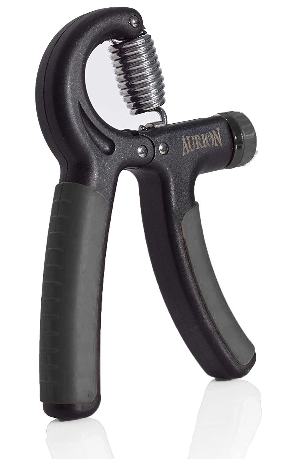 Aurion Adjustable Hand Gripper 10–40 kg, Black/Grey product packaging