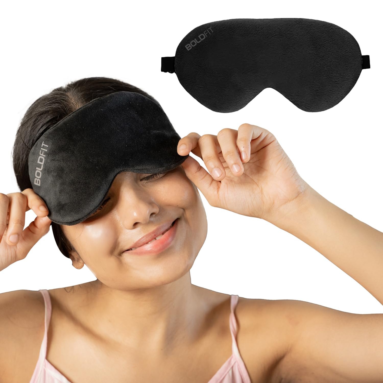 Boldfit Adjustable Super Soft Eye Mask Grey product image