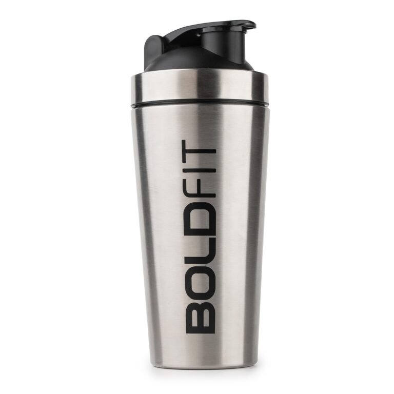 Boldfit Stainless Steel Gym Shaker Silver 700ml product image