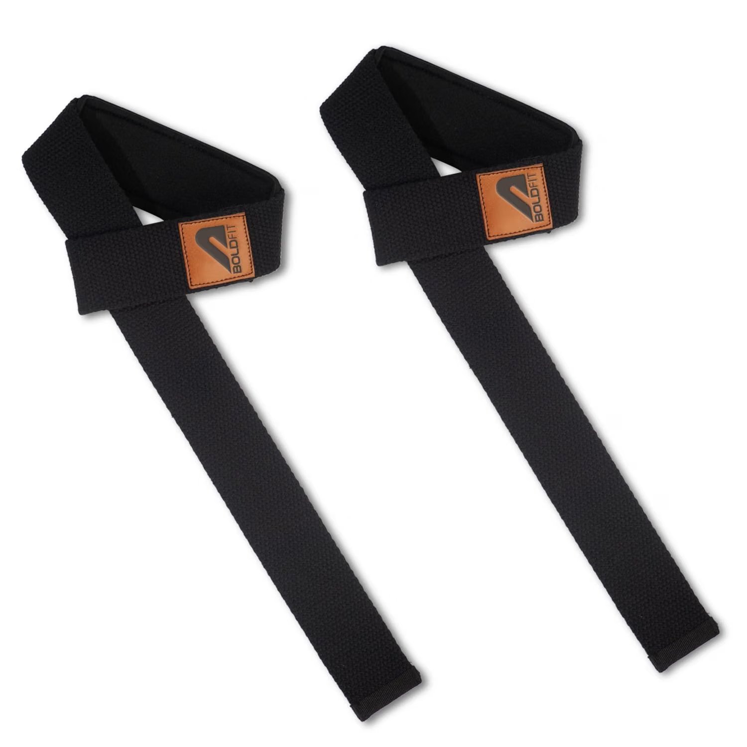 Boldfit Weight-Lifting Straps, Black, One Pair product packaging