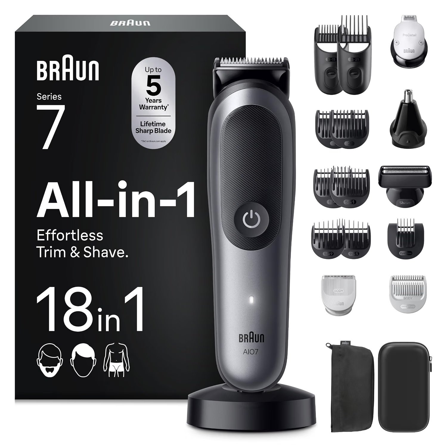 Braun Series 7 MGK7450 All-in-One Grooming Kit product packaging