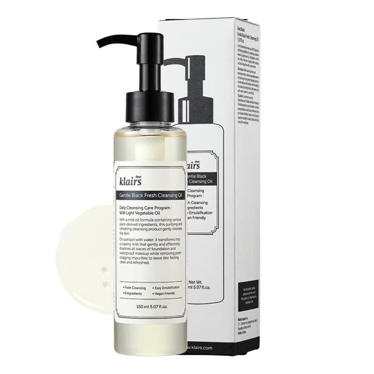 Dear Klairs Gentle Black Fresh Cleansing Oil product packaging