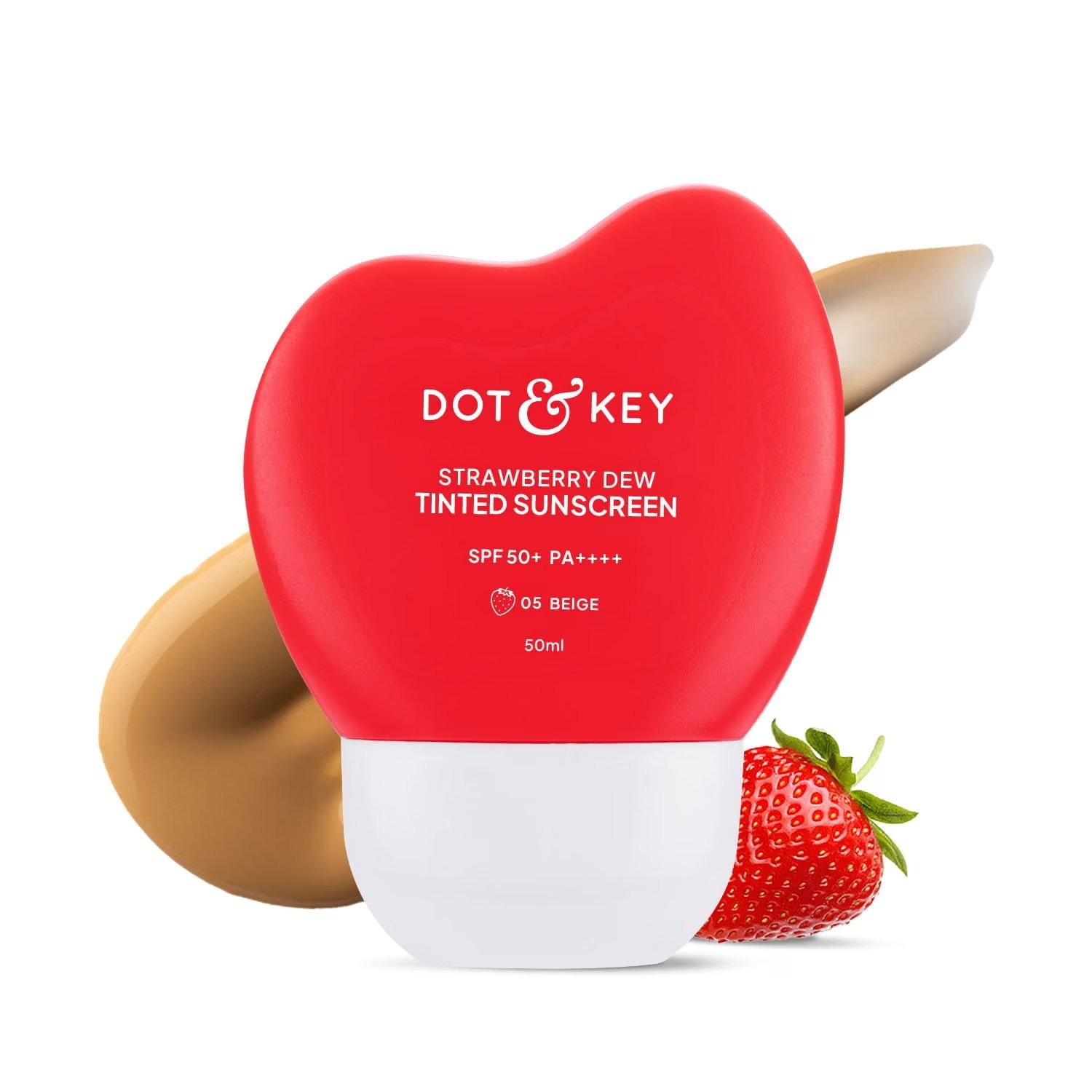 Dot & Key Strawberry Dew Tinted Sunscreen SPF 50+ 05 Beige product packaging
