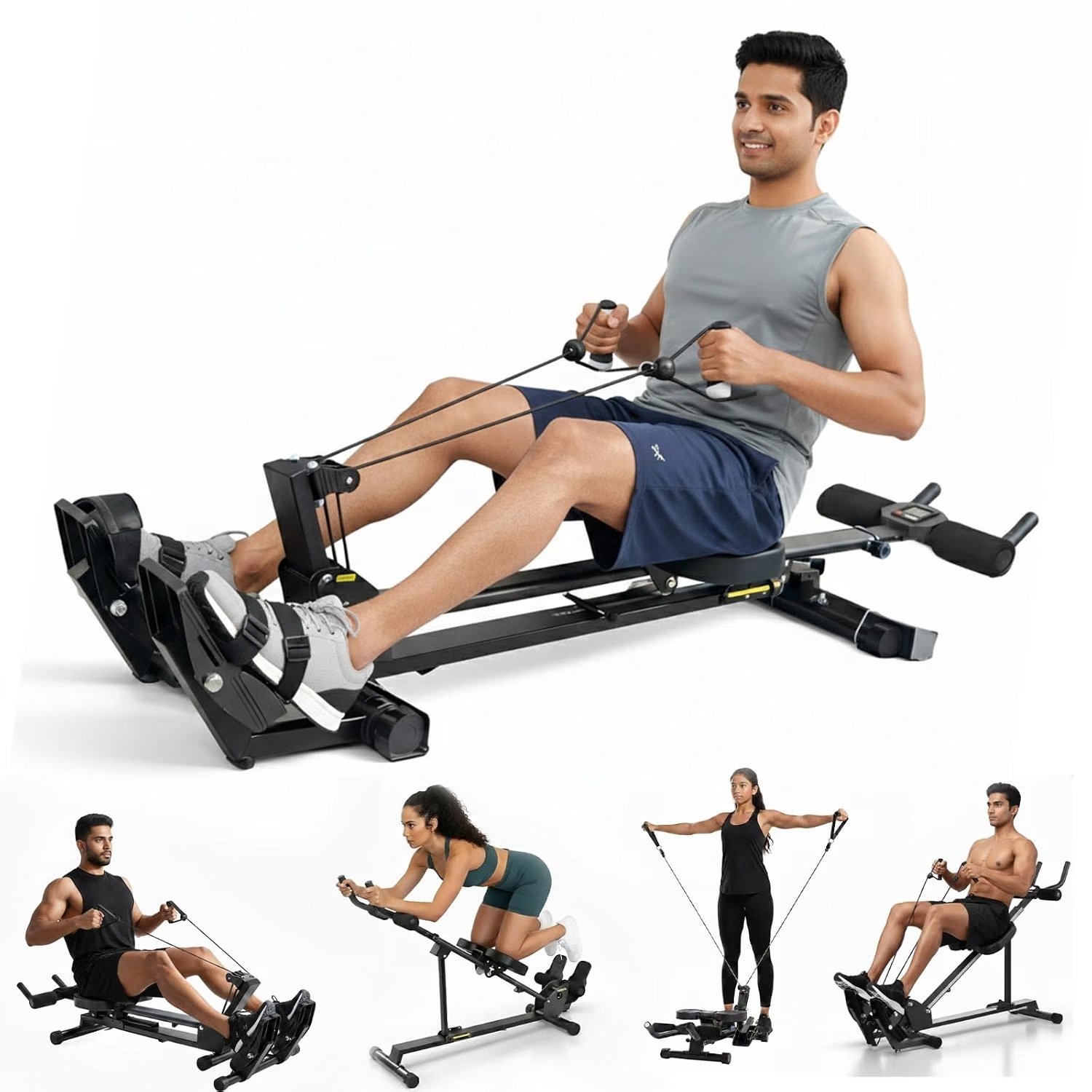 Durafit91 Scullos Rowing Machine with AB Trainer