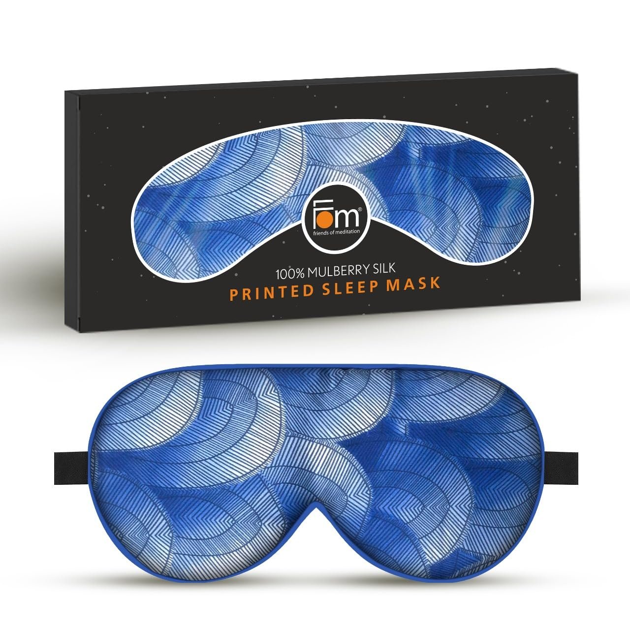 Friends Of Meditation 100% Cotton Sleep Mask Blue product image