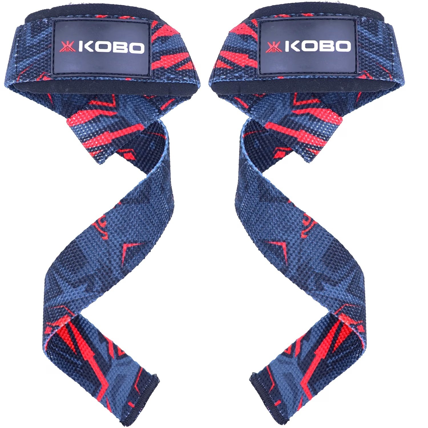 KOBO Cotton Weight-Lifting Straps with Neoprene Pad product packaging