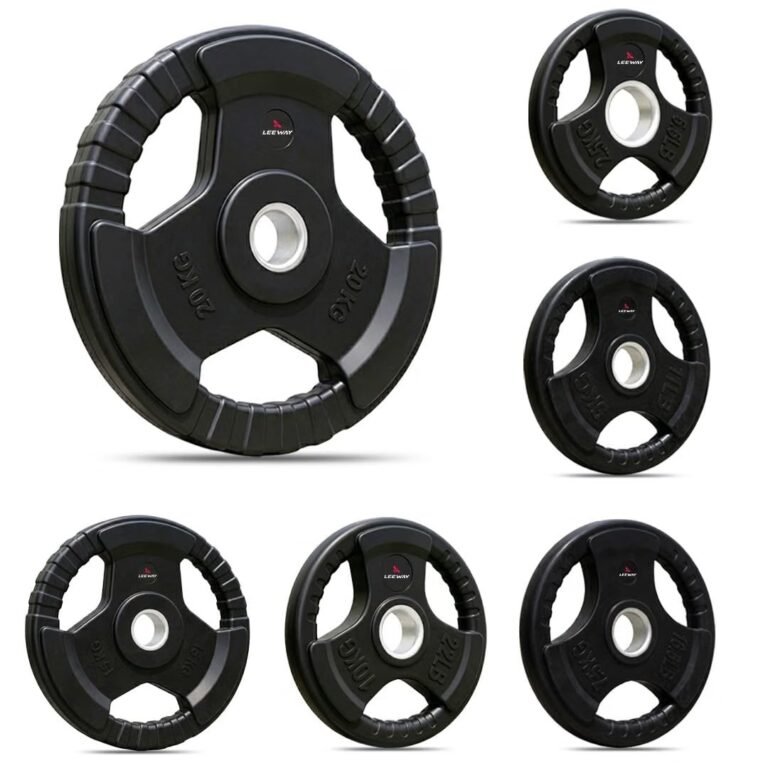 LEEWAY Rubber Weight Plates 120kg Set 50mm