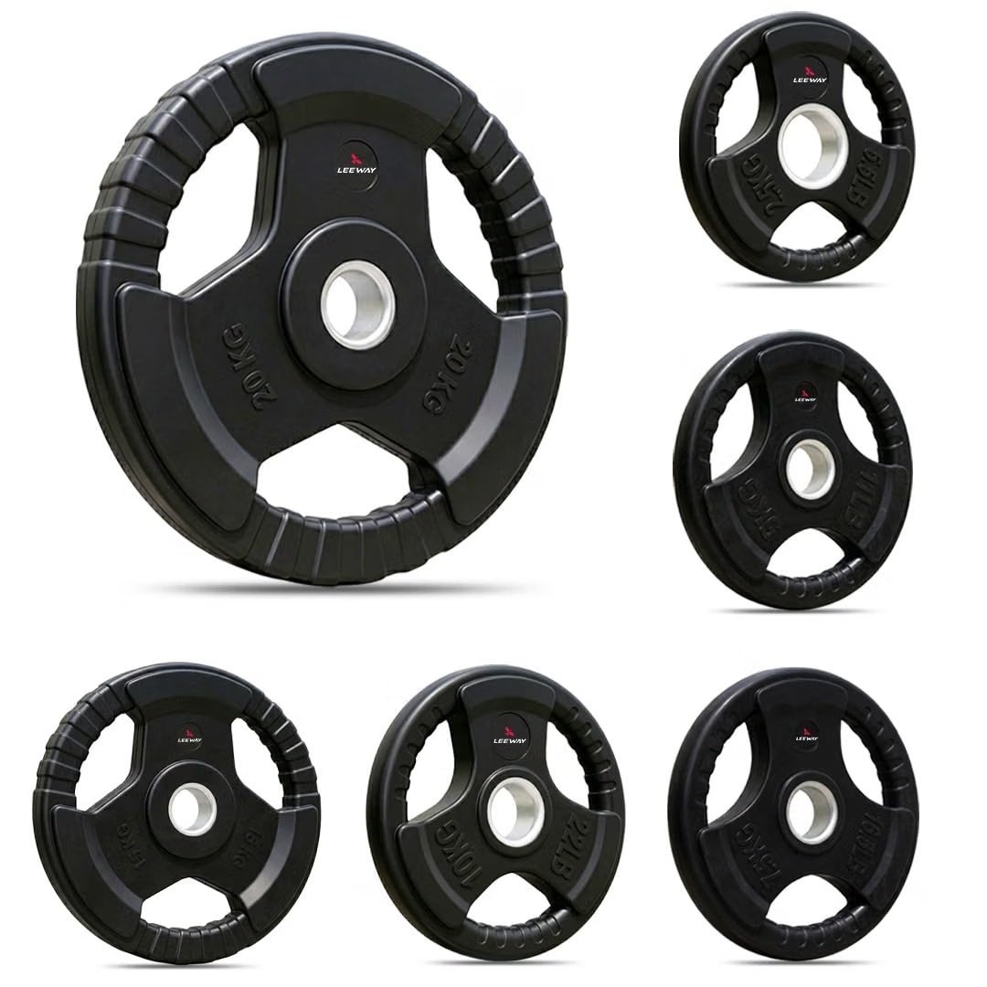 LEEWAY Rubber Weight Plates 120kg Set 50mm