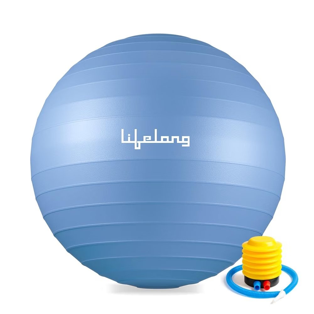 Lifelong Anti-Burst Gym Ball, Blue, 65 cm product packaging
