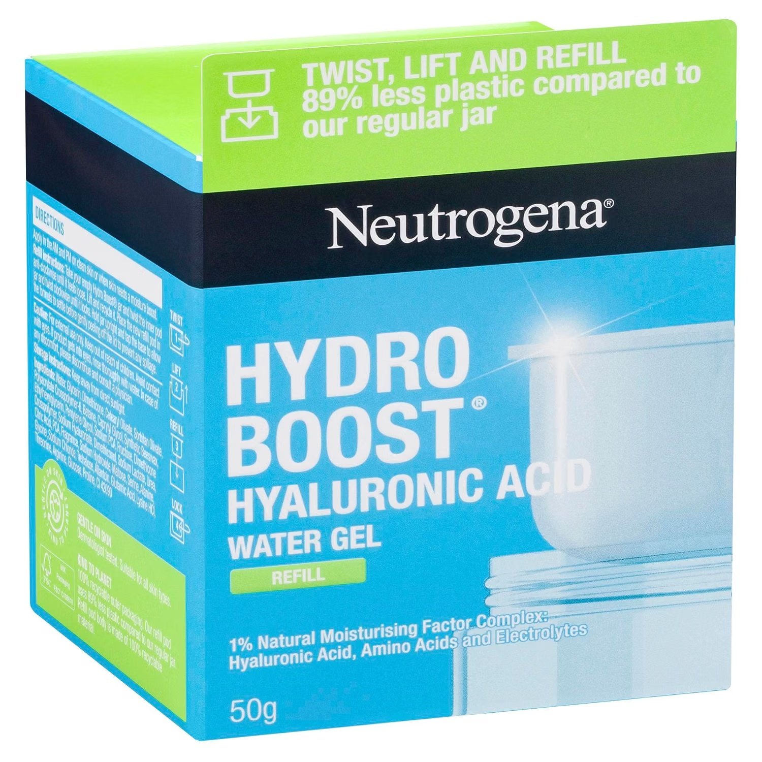 Neutrogena Hydro Boost Water Gel Refill, 50 g product packaging
