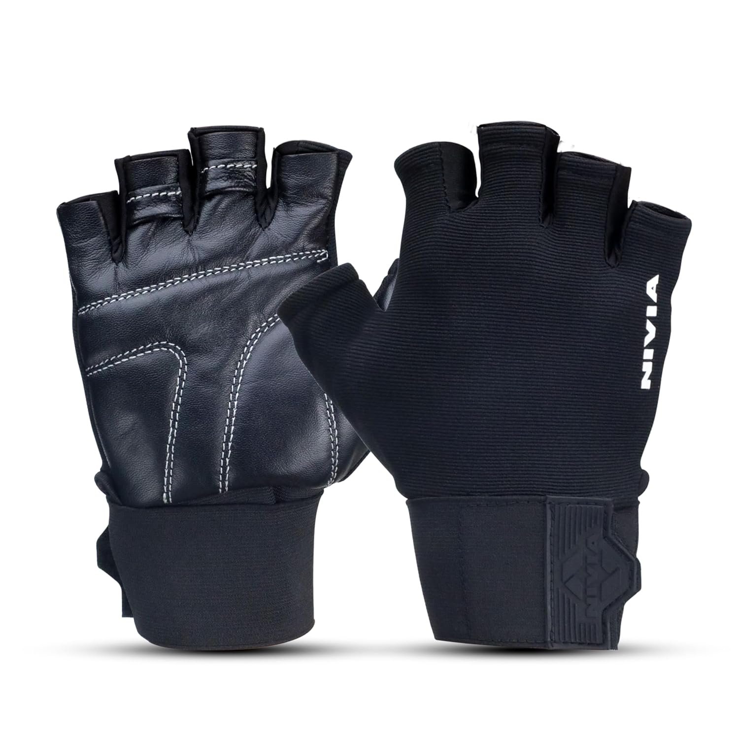 Nivia Scorpion Genuine Leather Gym Gloves Black Large product image