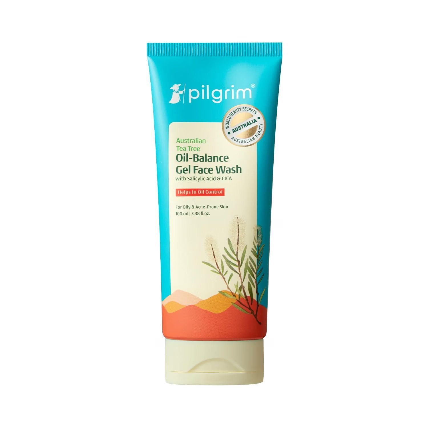 Pilgrim 1% Salicylic Acid Gel Face Wash, 100 ml product packaging