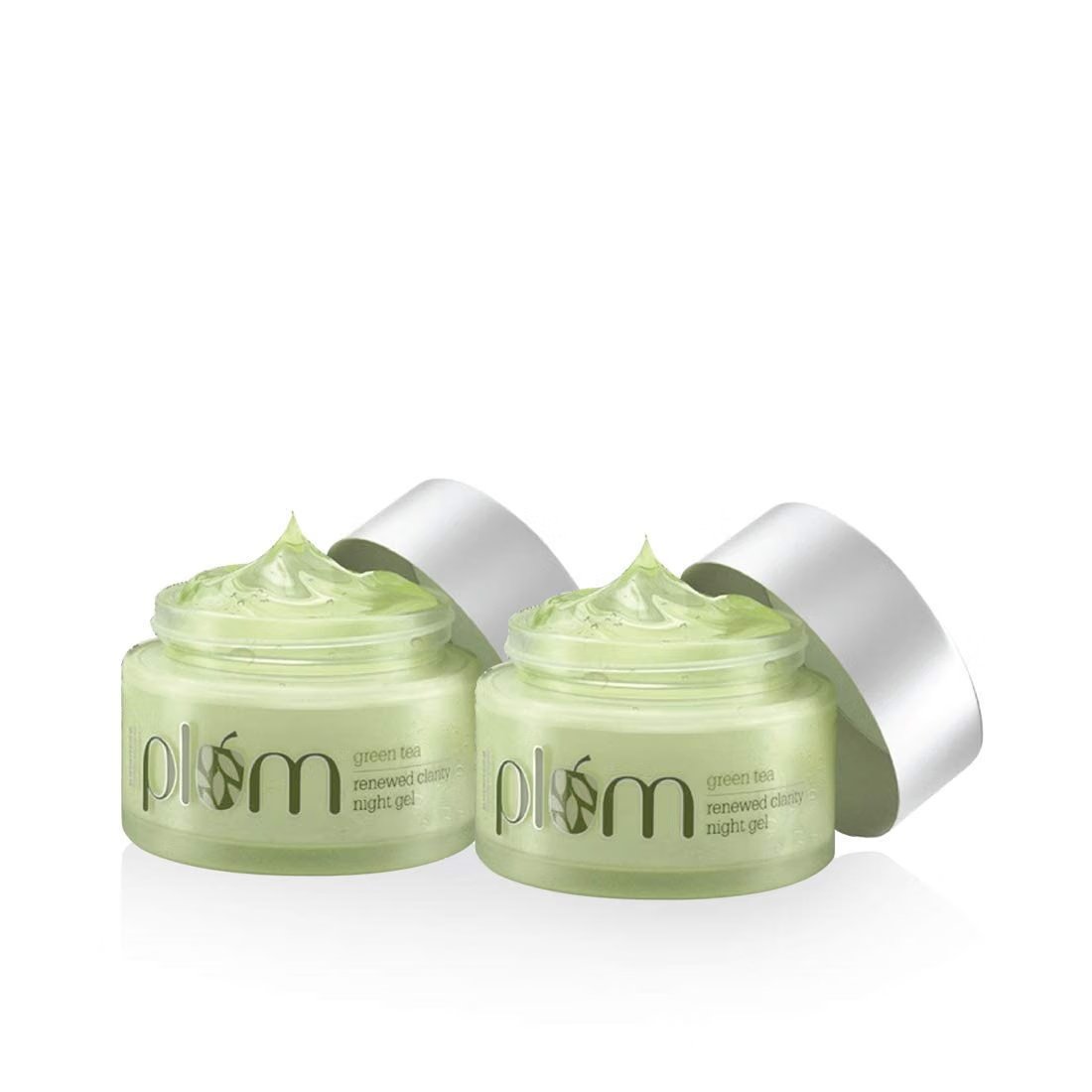 Plum Green Tea Renewed Clarity Night Gel, 50 ml Pack of 2 product packaging