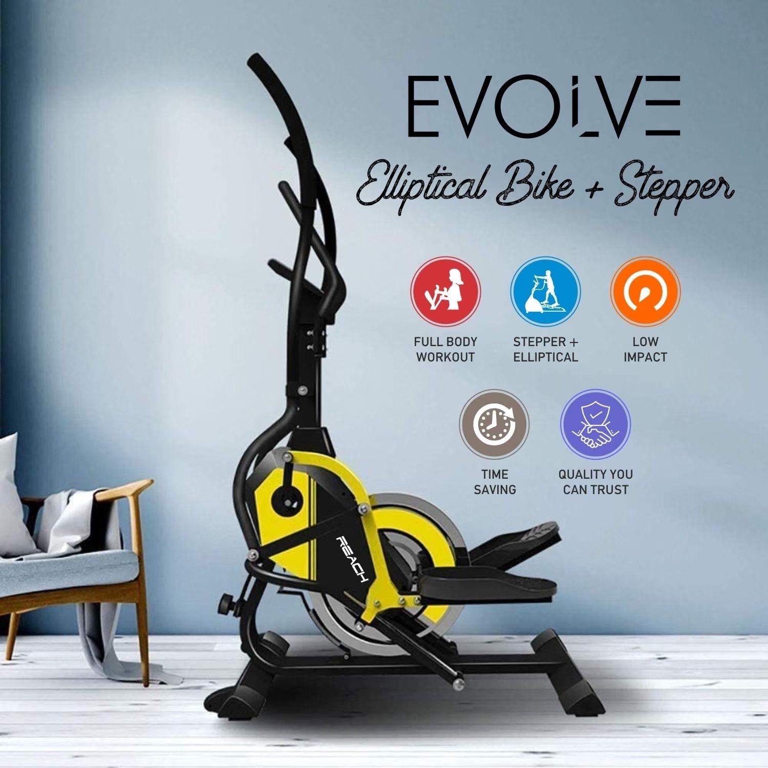 Reach Evolve 2-in-1 Elliptical and Stepper