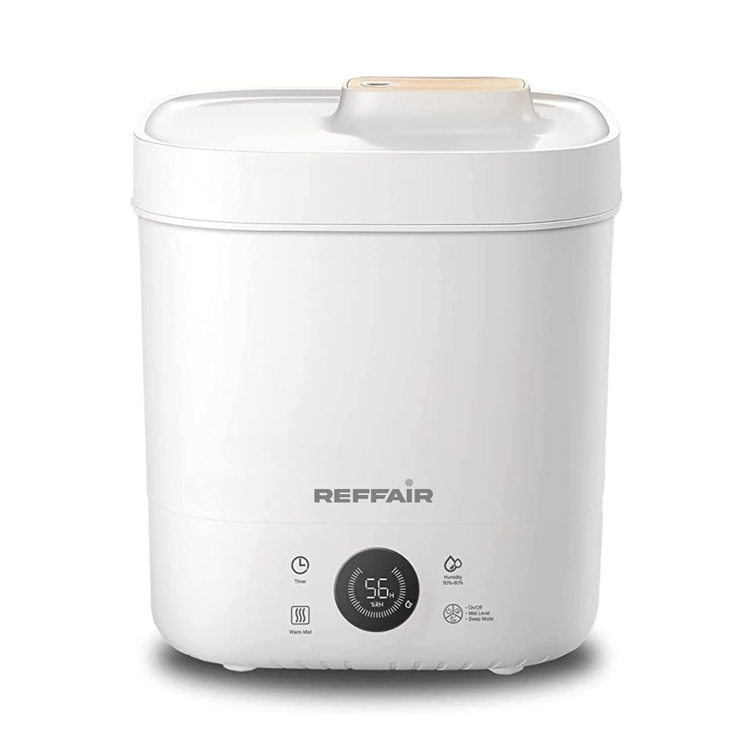 Reffair Caligo 500 smart ultrasonic humidifier in natural wood finish