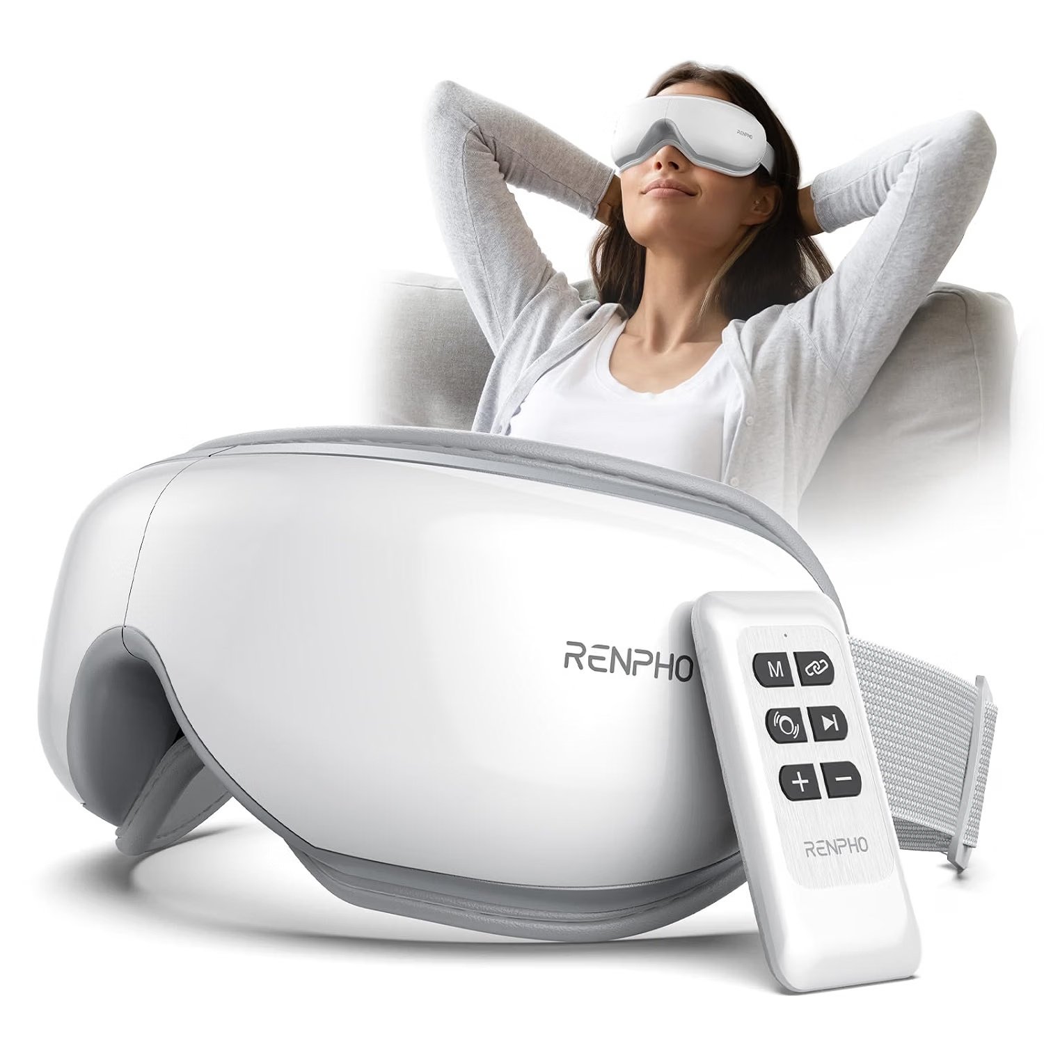 RENPHO Eyeris 1 Electric Eye Massager, White product packaging