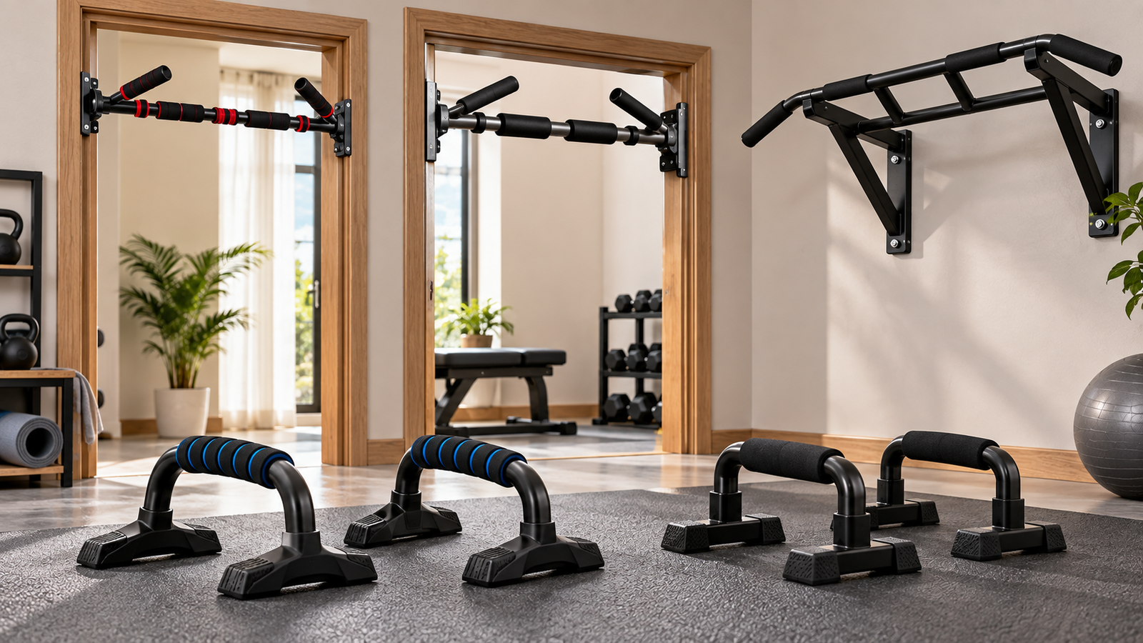 Five unbranded product formats arranged for a push-up bars and home bodyweight training tools in india buying-guide comparison