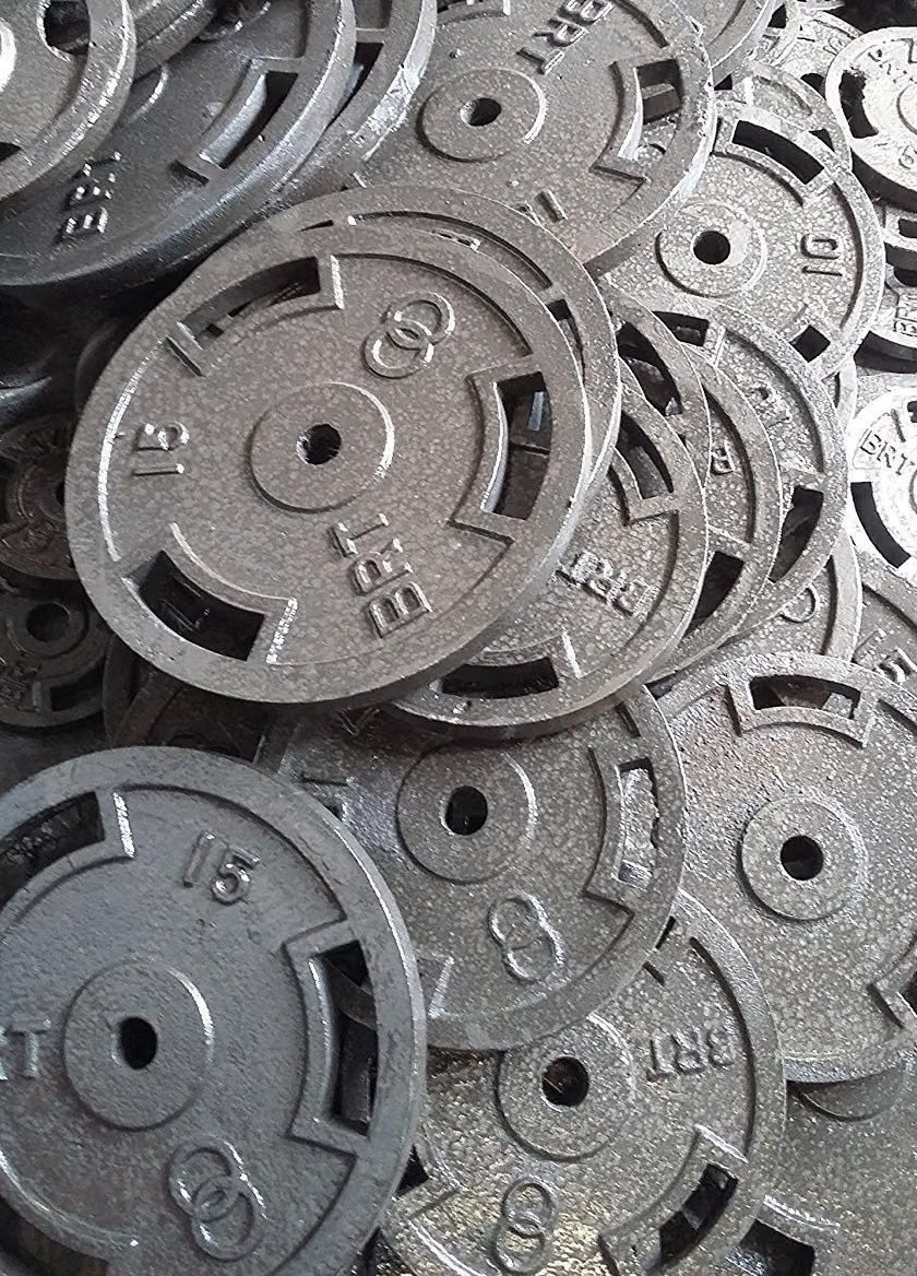 TTC FITNESS Cast Iron Weight Plates 10kg Pair 5kg x 2