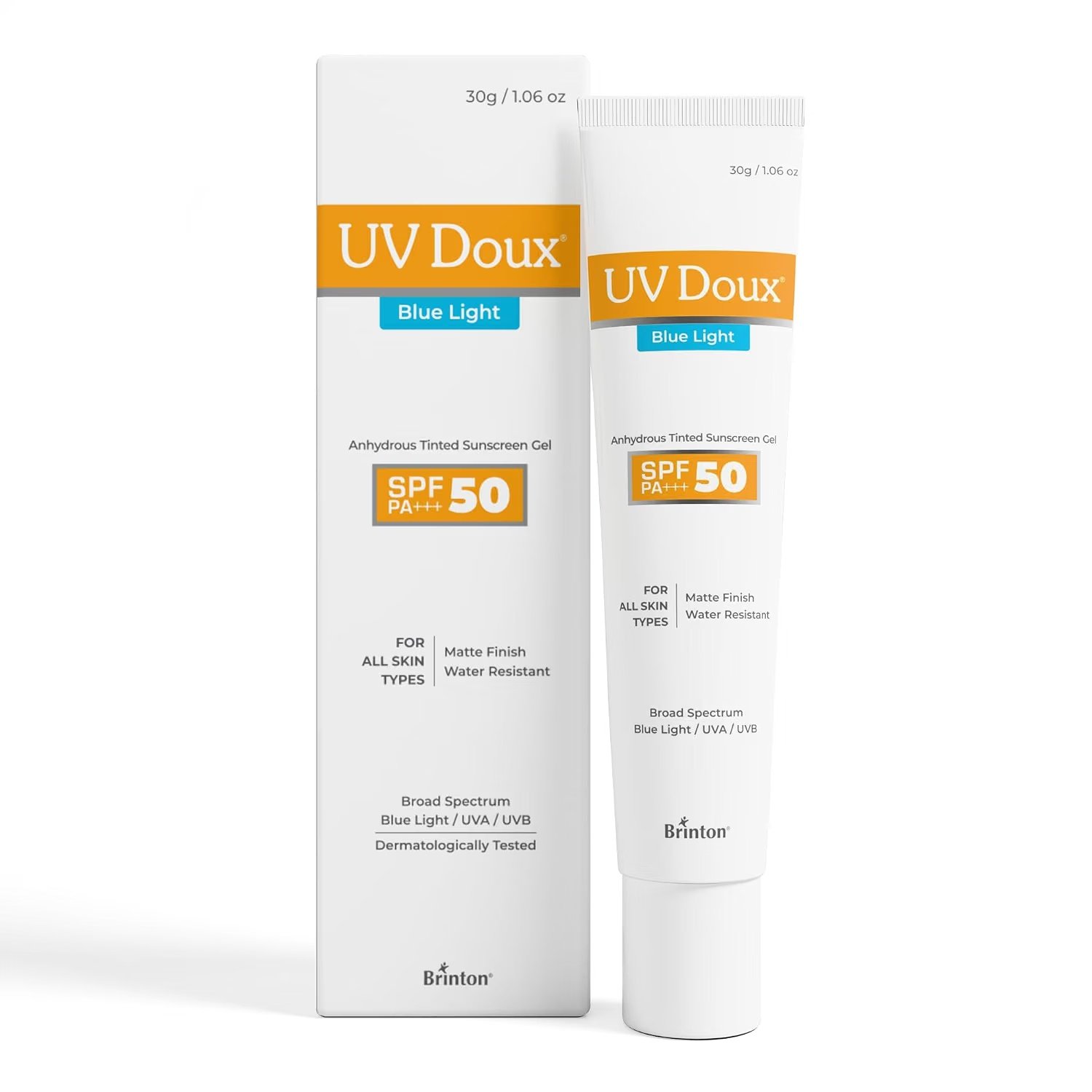 UV Doux Blue Light Tinted Sunscreen product packaging