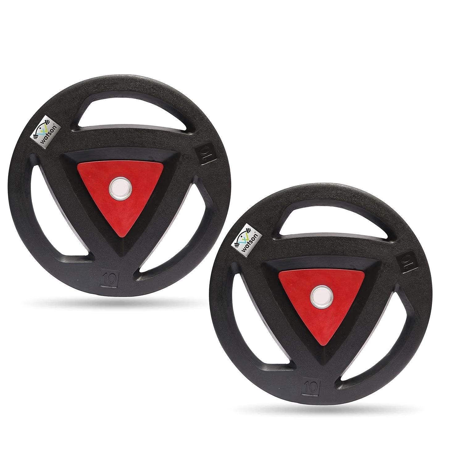 WATSON Olympic Rubber Weight Plates 20kg Pair 10kg x 2