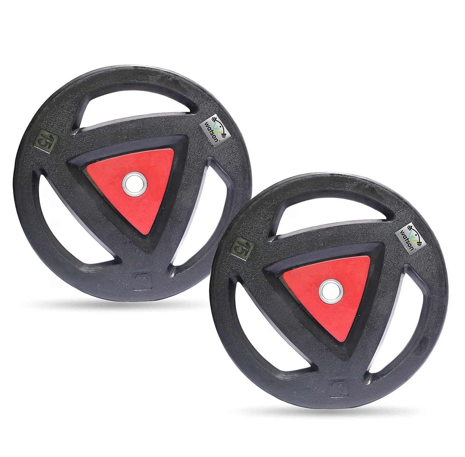 WATSON Olympic Rubber Weight Plates 30kg Pair 15kg x 2