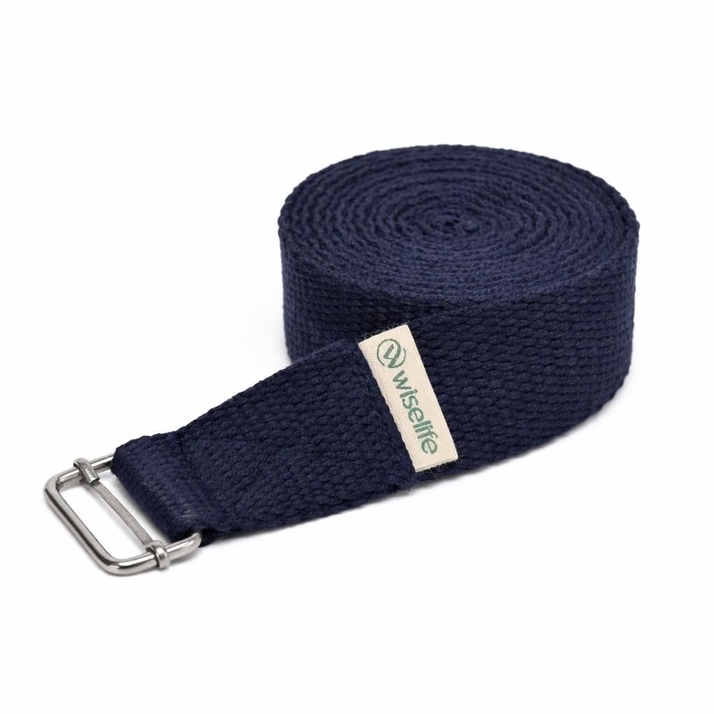 WiseLife Yoga Stretch Belt 8 Feet Navy Blue