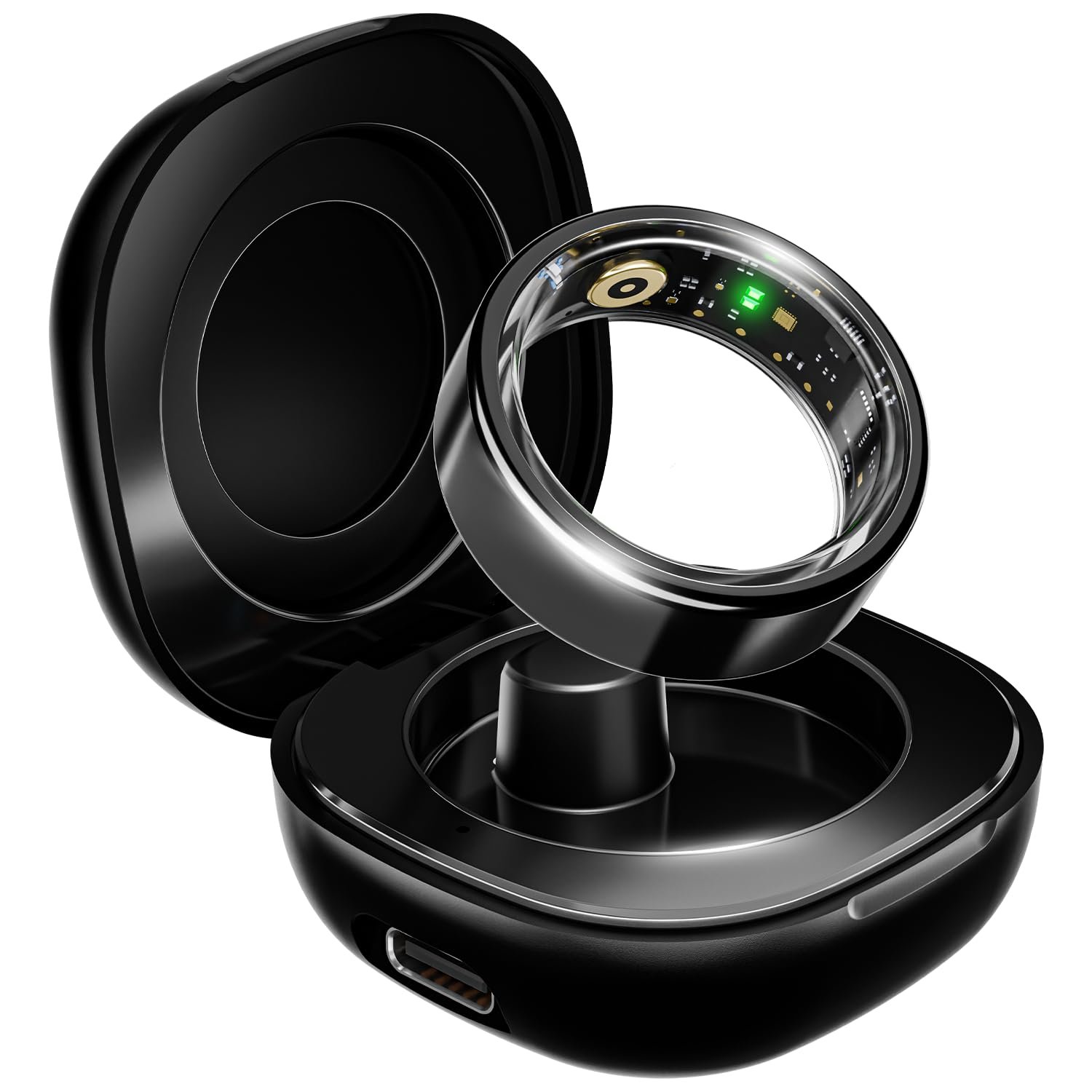 boAt SmartRing Active Midnight Black Size 10 - Smart Rings product