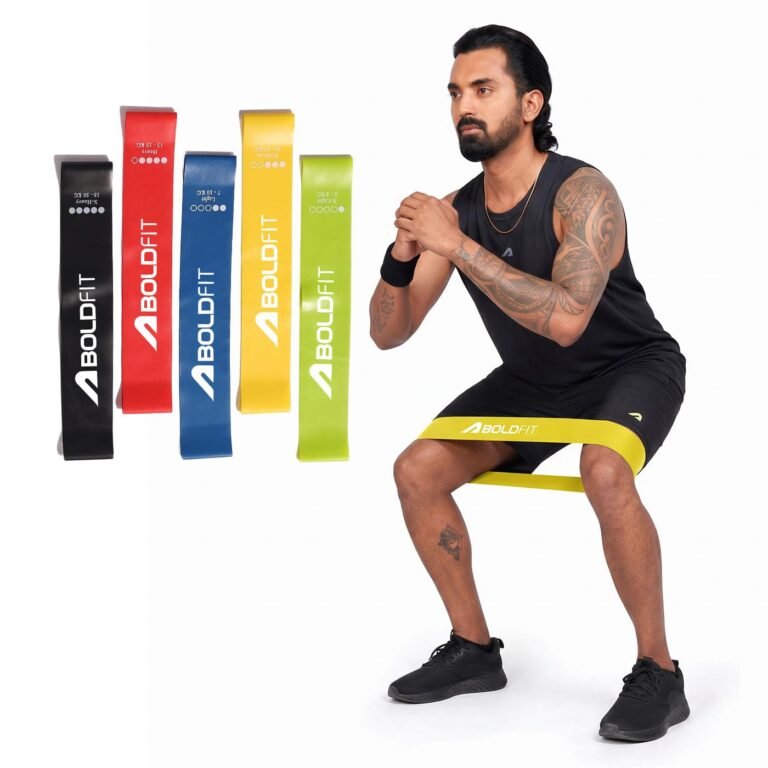 Official product photograph of Boldfit Mini Loop Resistance Bands Set of 5
