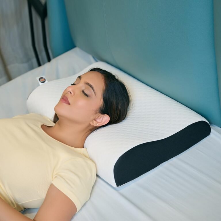 Official product photograph of CareFoam Memory Foam Cervical Neck Pillow