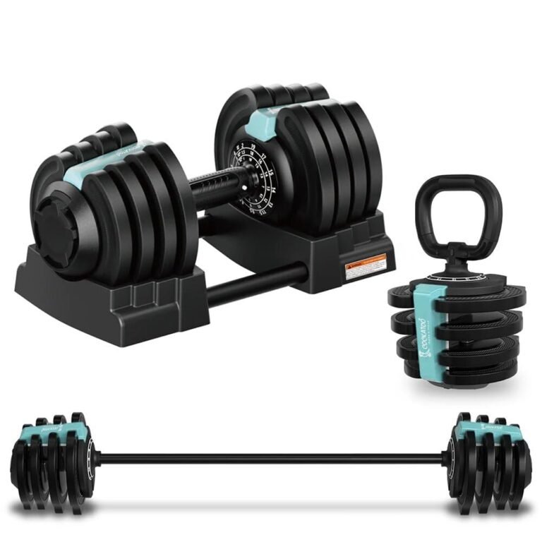 Official product photograph of Cockatoo 3-in-1 Adjustable Dumbbell Barbell Kettlebell Set