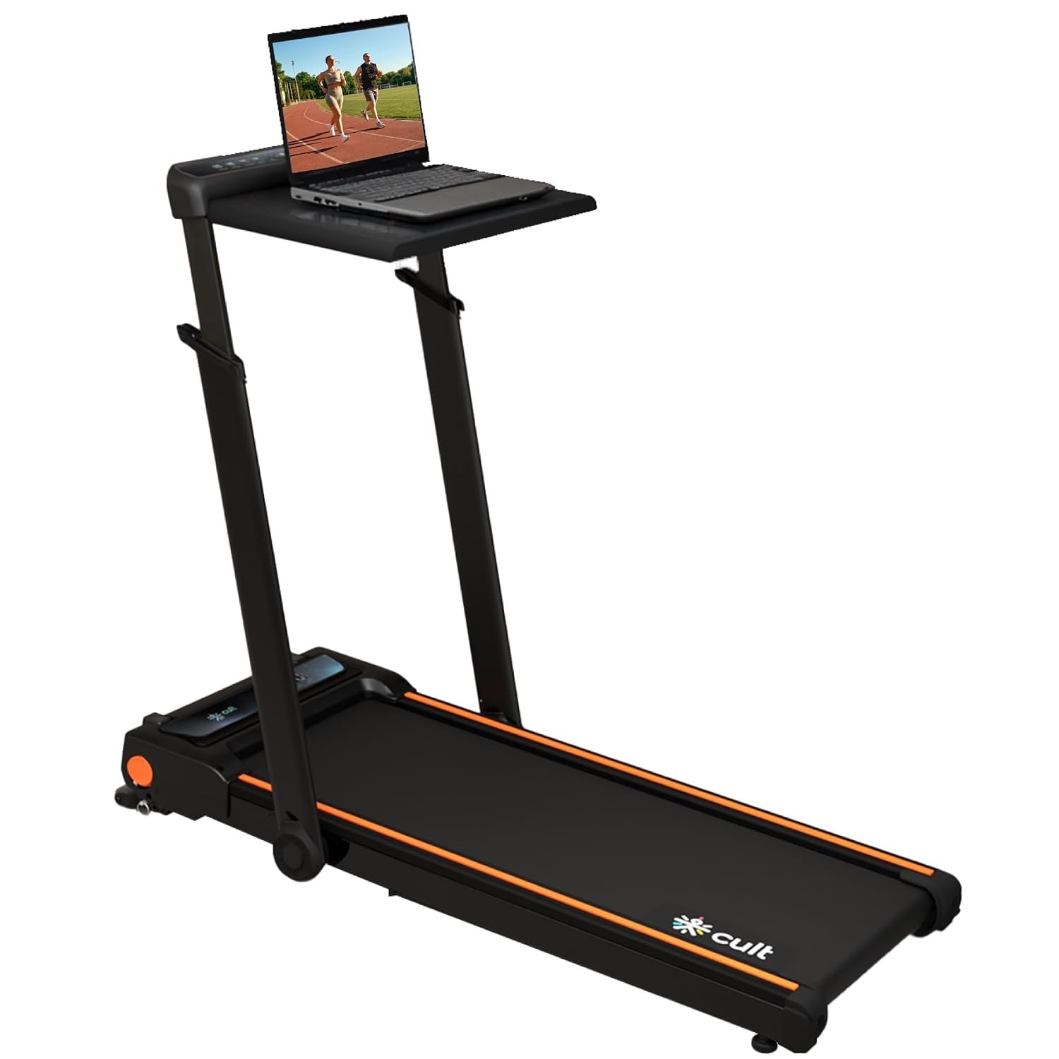 Official product photograph of Cult 3-in-1 Motorised Treadmill with Desk 5.5HP