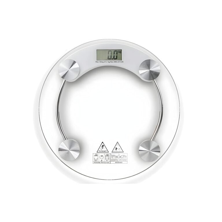 Dr. Care Round Glass Digital Bathroom Weighing Scale — product photo showing the listed model or variant