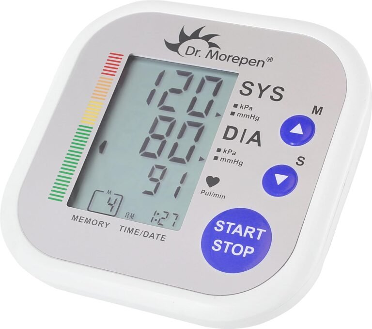 Official product photograph of Dr Morepen BP-02 Automatic Digital Blood Pressure Monitor