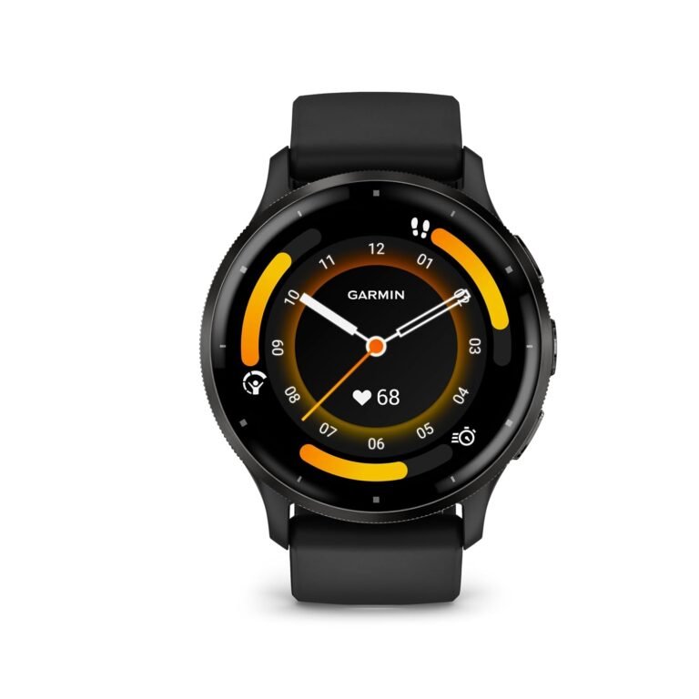Official product photograph of Garmin Venu 3 GPS AMOLED Smartwatch Slate Black