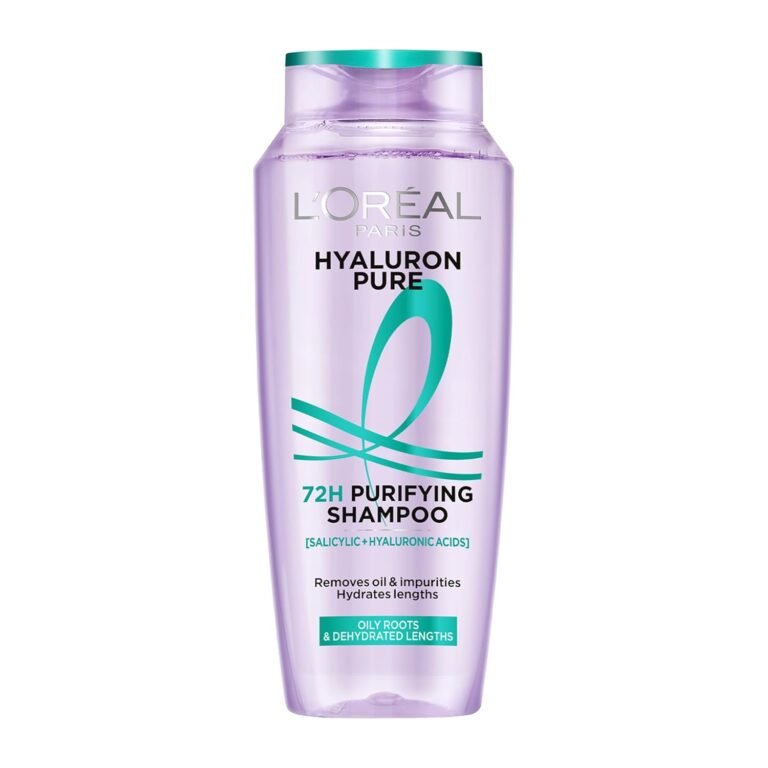 Official product photograph of L'Oreal Paris Hyaluron Pure 72H Purifying Shampoo 340ml