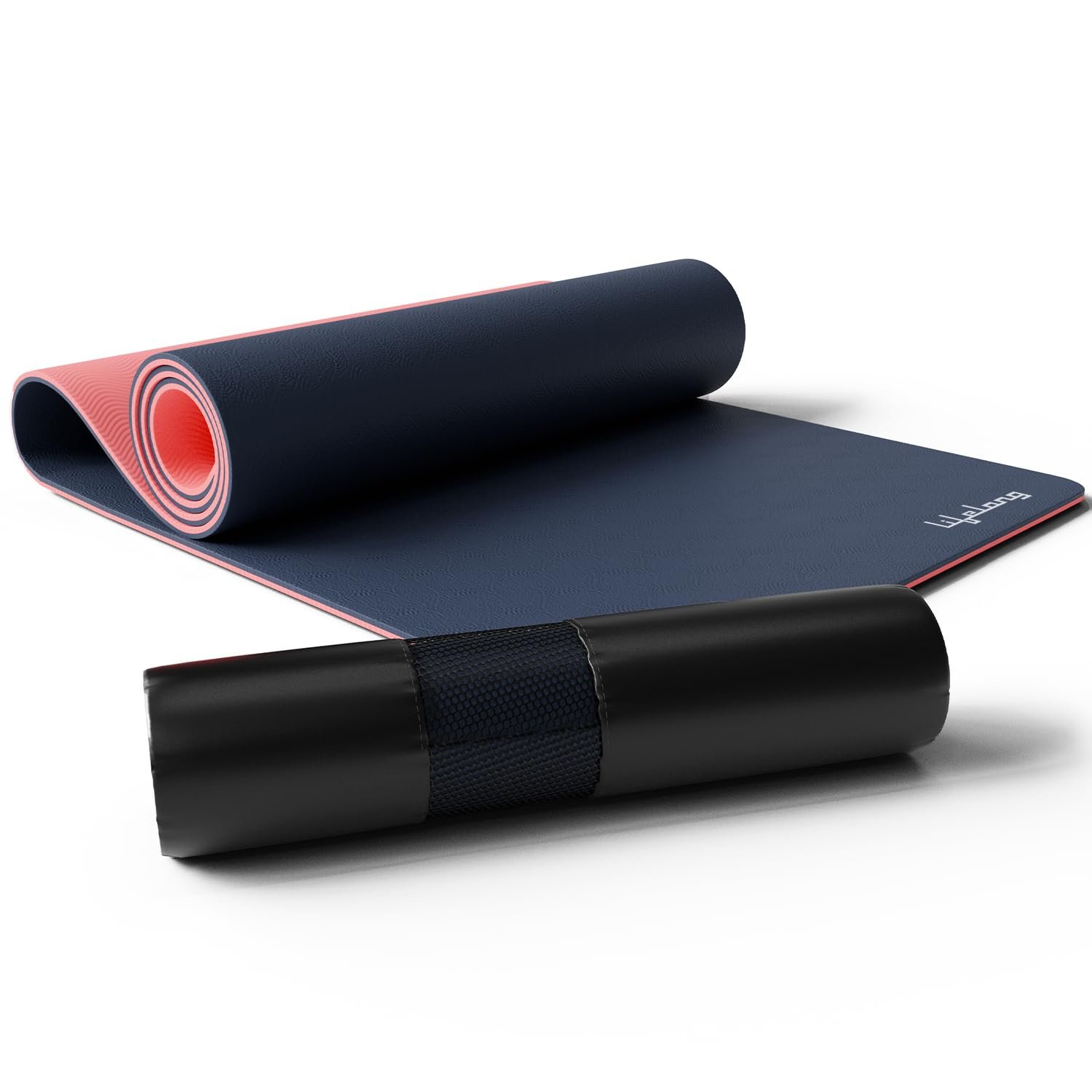 Official product photograph of Lifelong Dual Color TPE Yoga Mat 6mm