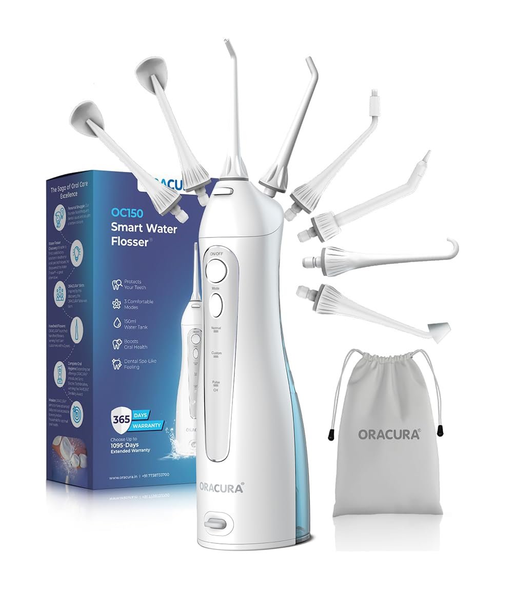 ORACURA OC150 Dental Pro Water Flosser 150ml - product photograph showing the exact Amazon India variant