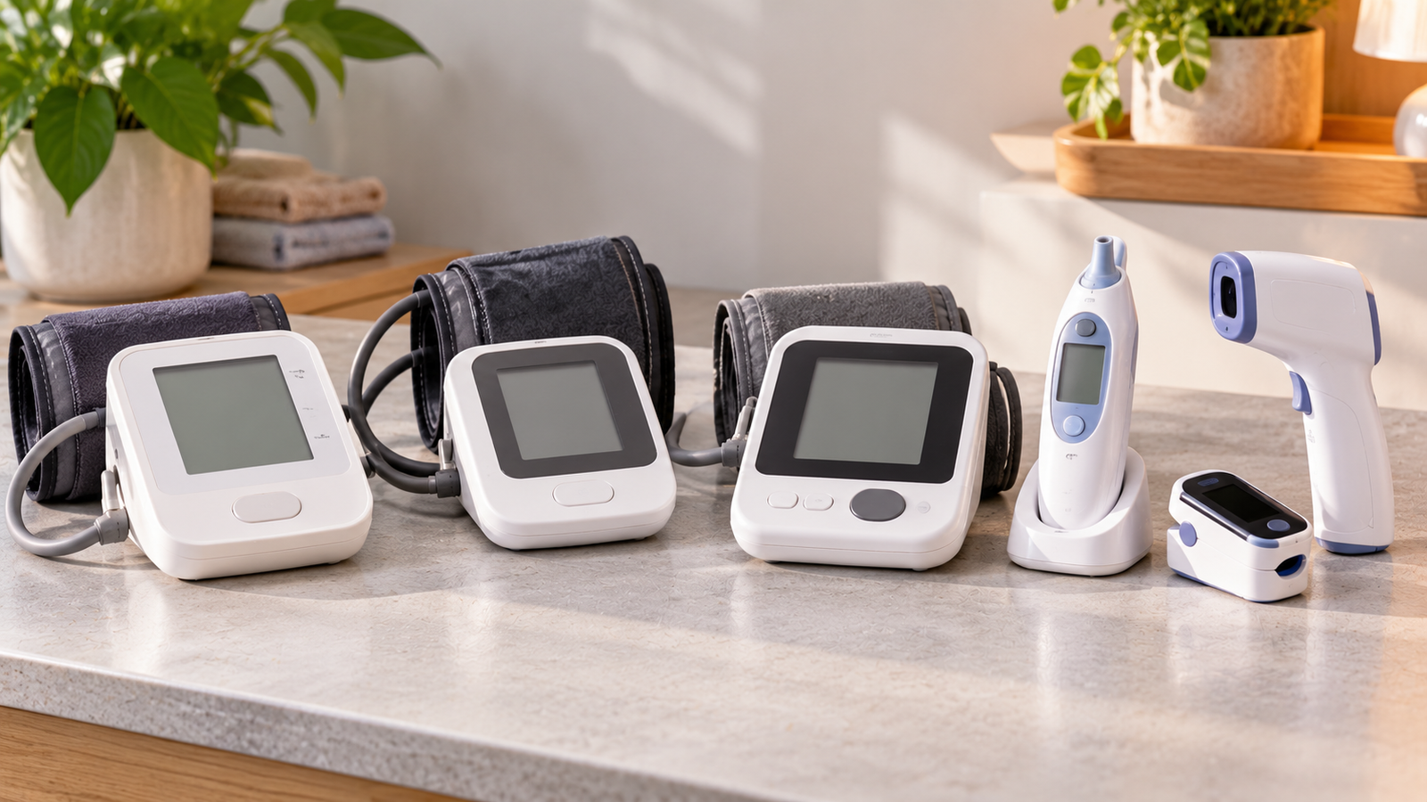 Five unbranded wellness product representations for beurer bp monitor