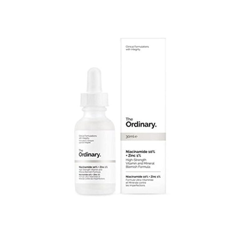 The Ordinary Niacinamide 10% + Zinc 1% Serum 30ml product packaging or device
